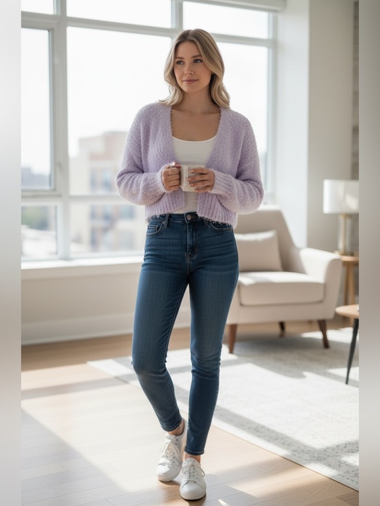 Urban Outfitters Sweaters - UO Fuzzy Sweater Lavender Sz M